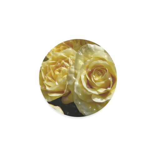 yellow roses Round Coaster