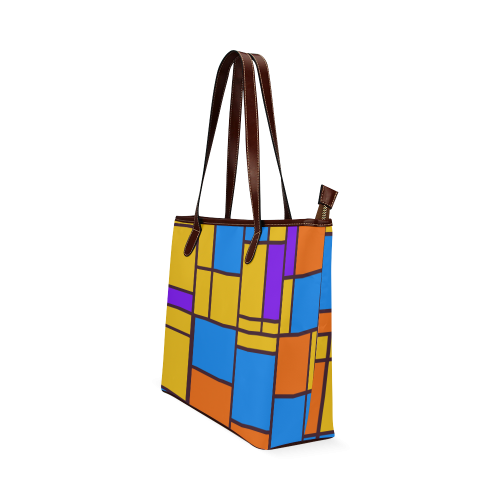 Shapes in retro colors Shoulder Tote Bag (Model 1646)