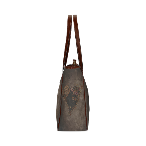 A decorated Steampunk Heart in brown Classic Tote Bag (Model 1644)