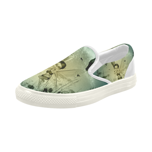 Cute fairy Women's Slip-on Canvas Shoes (Model 019)