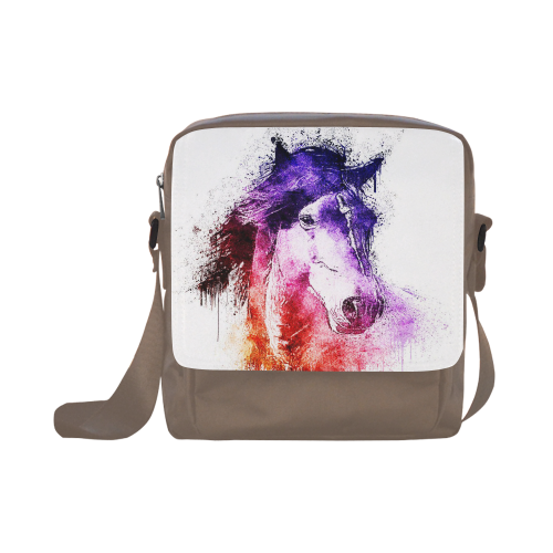 watercolor horse Crossbody Nylon Bags (Model 1633)