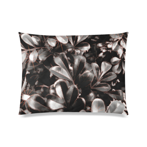 Foliage-1 Red Edge Custom Zippered Pillow Case 20"x26"(Twin Sides)