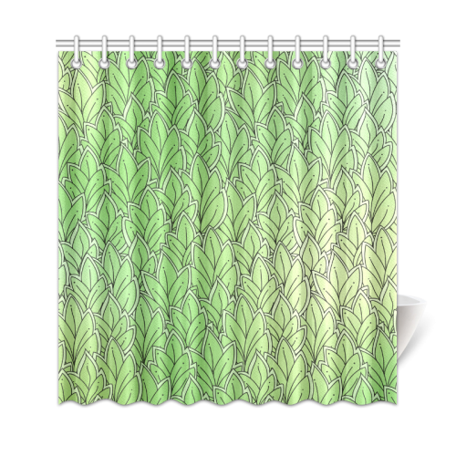 Mandy Green - Leaves Pattern2 Shower Curtain 69"x72"
