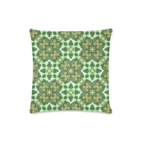 Mandy Green - Forest Garden pattern 2 Custom Zippered Pillow Case 16"x16"(Twin Sides)