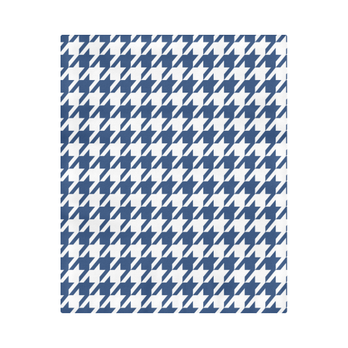 dark blue and white houndstooth classic pattern Duvet Cover 86"x70" ( All-over-print)