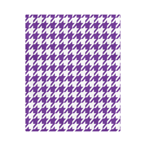 royal purple and white houndstooth classic pattern Duvet Cover 86"x70" ( All-over-print)