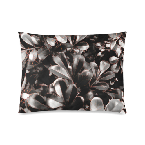 Foliage-1 Red Edge Custom Zippered Pillow Case 20"x26"(Twin Sides)