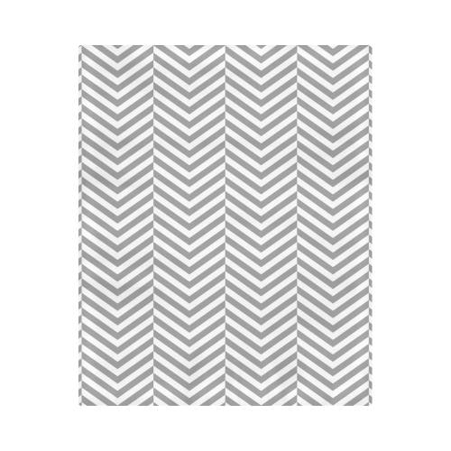 grey and white classic chevron pattern Duvet Cover 86"x70" ( All-over-print)