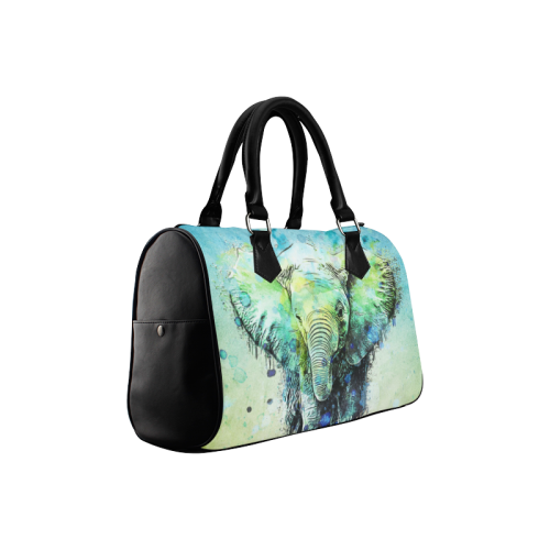 watercolor elephant Boston Handbag (Model 1621)