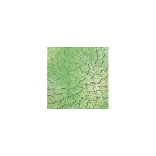 Mandy Green floating Leaves dark Square Towel 13“x13”