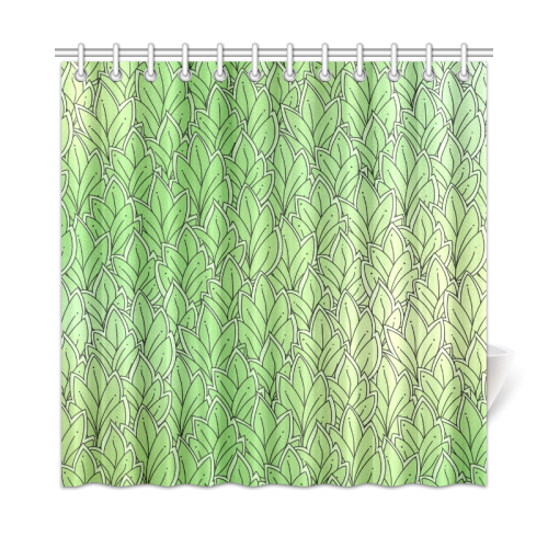 Mandy Green - Leaves Pattern2 Shower Curtain 72"x72"