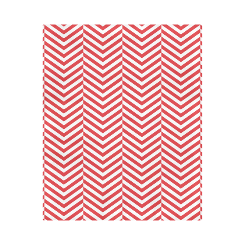 red and white classic chevron pattern Duvet Cover 86"x70" ( All-over-print)