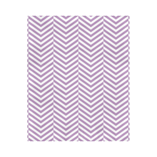 lilac purple and white classic chevron pattern Duvet Cover 86"x70" ( All-over-print)