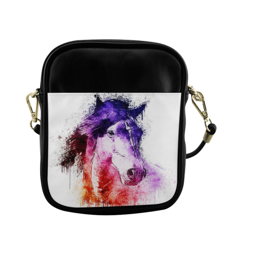 watercolor horse Sling Bag (Model 1627)
