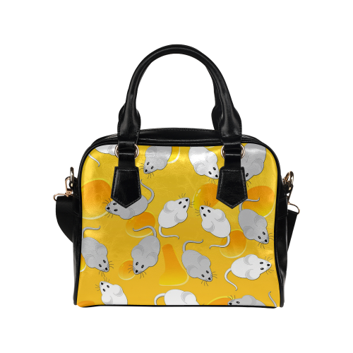 mice on cheese Shoulder Handbag (Model 1634)