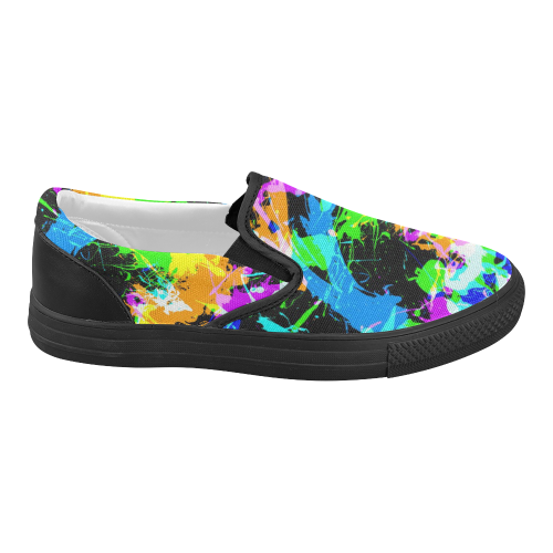 PAINT SPLASH Women's Slip-on Canvas Shoes (Model 019)