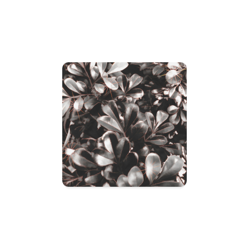 Foliage-1 Red Edge Square Coaster