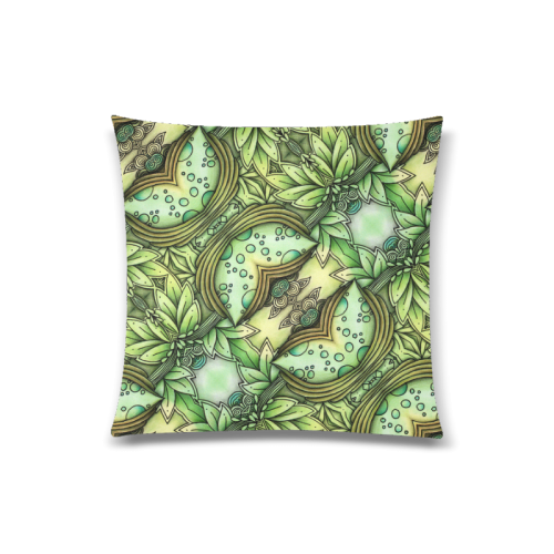 Mandy Green - water garden leaves pattern Custom Zippered Pillow Case 20"x20"(Twin Sides)
