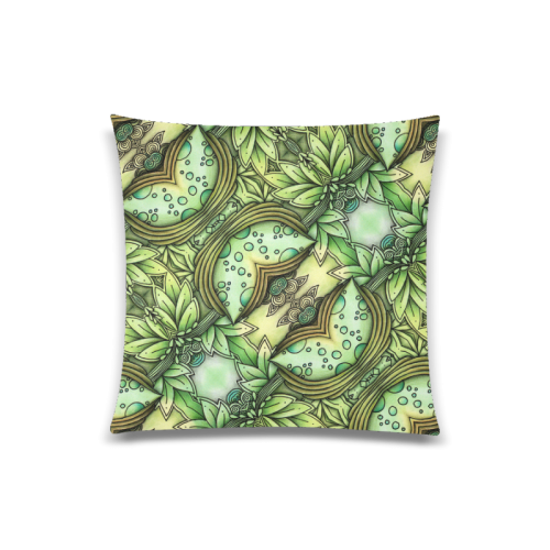 Mandy Green - water garden leaves pattern Custom Zippered Pillow Case 20"x20"(Twin Sides)