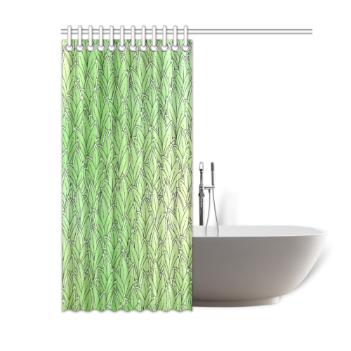 Mandy Green - Leaves Pattern2 Shower Curtain 60"x72"