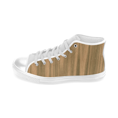 wooden structure Men’s Classic High Top Canvas Shoes (Model 017)