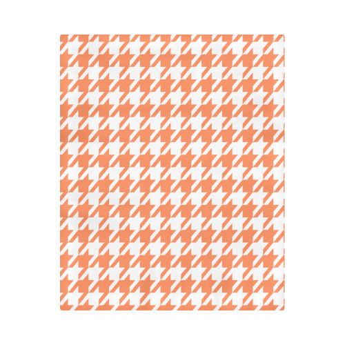 orange and white houndstooth classic pattern Duvet Cover 86"x70" ( All-over-print)