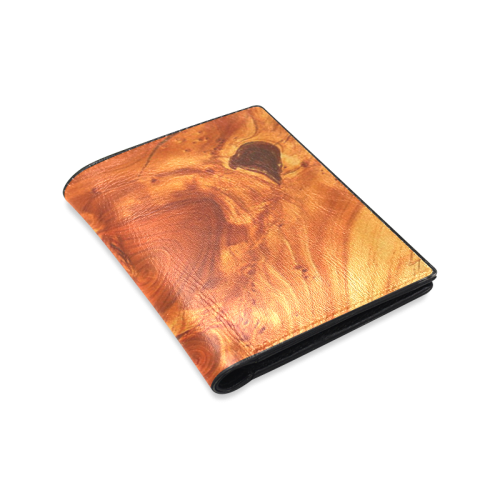 fantastic wood grain Men's Leather Wallet (Model 1612)