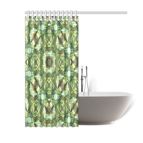 Mandy Green - Fountain Foilage pattern Shower Curtain 60"x72"