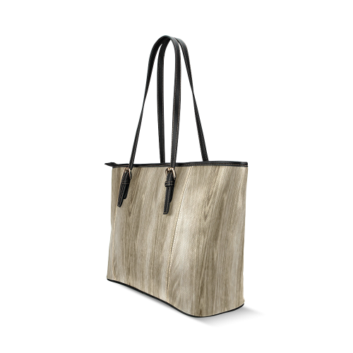 wooden structure 3 Leather Tote Bag/Large (Model 1640)