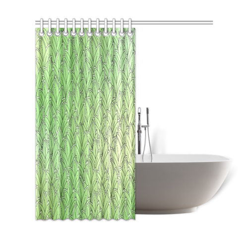 Mandy Green - Leaves Pattern2 Shower Curtain 69"x72"