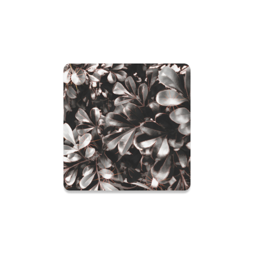 Foliage-1 Red Edge Square Coaster