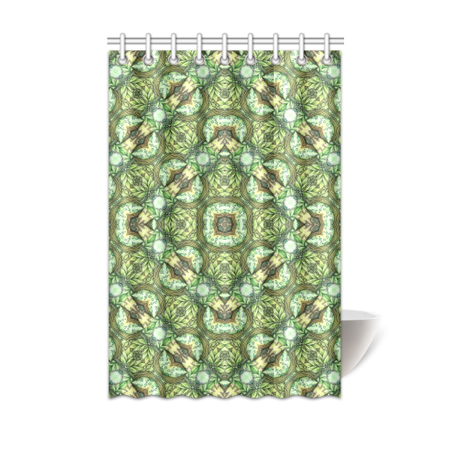 Mandy Green - Fountain Foilage pattern Shower Curtain 48"x72"