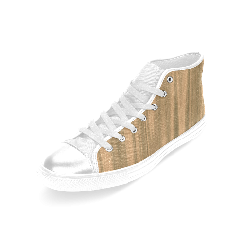 wooden structure Women's Classic High Top Canvas Shoes (Model 017)