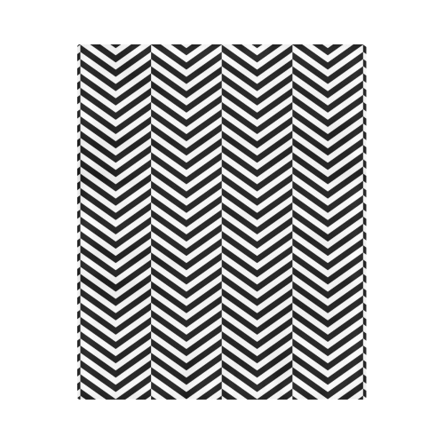 black and white classic chevron pattern Duvet Cover 86"x70" ( All-over-print)
