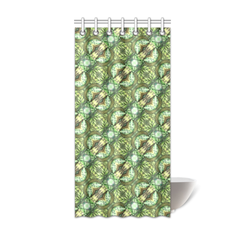 Mandy Green - water garden pattern Shower Curtain 36"x72"