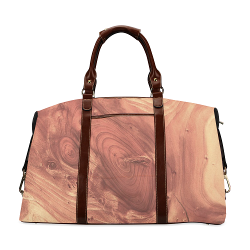 fantastic wood grain,brown Classic Travel Bag (Model 1643)