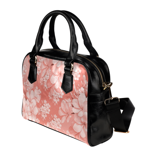 Delicate floral pattern,pink Shoulder Handbag (Model 1634)