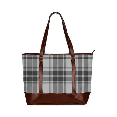 DOUGLAS GREY TARTAN Tote Handbag (Model 1642)