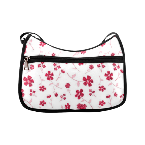 sweet sparkling floral, red Crossbody Bags (Model 1616)