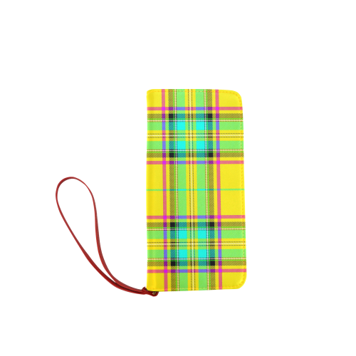 TARTAN-YELLOW Women's Clutch Wallet (Model 1637)