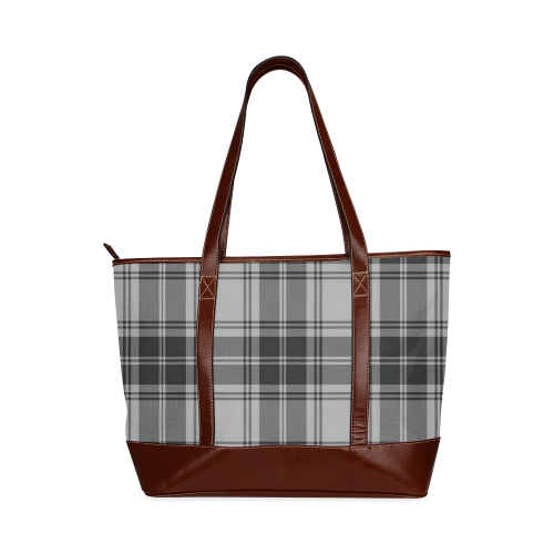 DOUGLAS GREY TARTAN Tote Handbag (Model 1642)