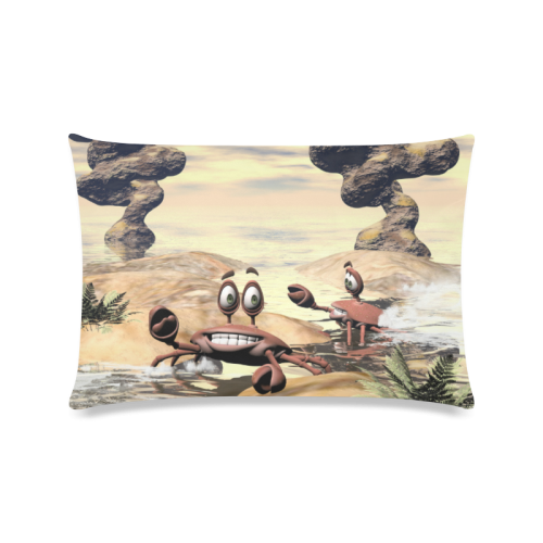 Funny crabs Custom Zippered Pillow Case 16"x24"(Twin Sides)