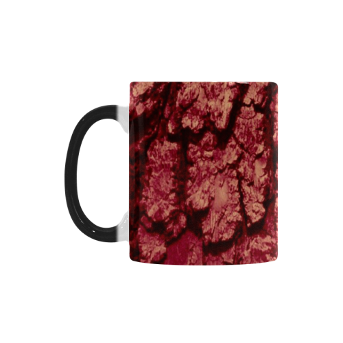 tree bark structure red Custom Morphing Mug