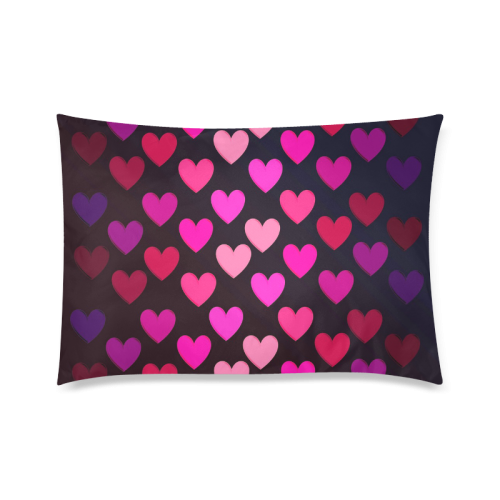hearts on fire-2 Custom Zippered Pillow Case 20"x30" (one side)