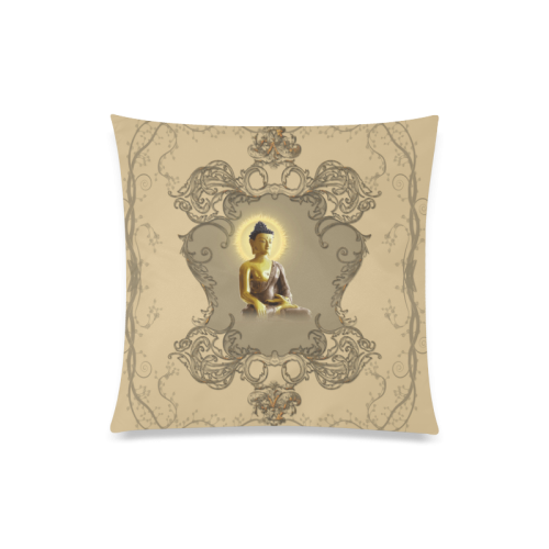 Buddha Custom Zippered Pillow Case 20"x20"(Twin Sides)