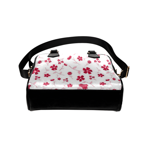 sweet sparkling floral, red Shoulder Handbag (Model 1634)