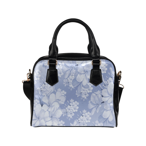 Delicate floral pattern,blue Shoulder Handbag (Model 1634)