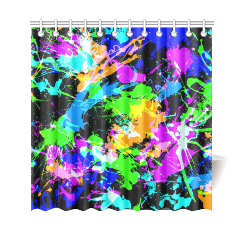 PAINT SPLASH Shower Curtain 69"x70"