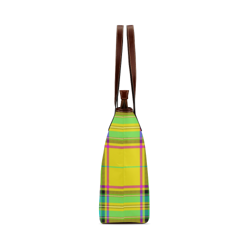 TARTAN-YELLOW Shoulder Tote Bag (Model 1646)