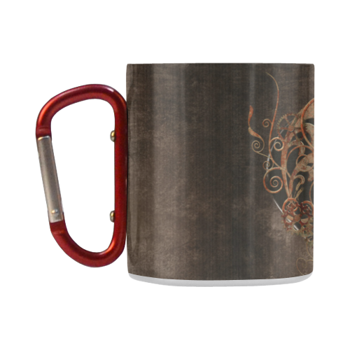 A decorated Steampunk Heart in brown Classic Insulated Mug(10.3OZ)